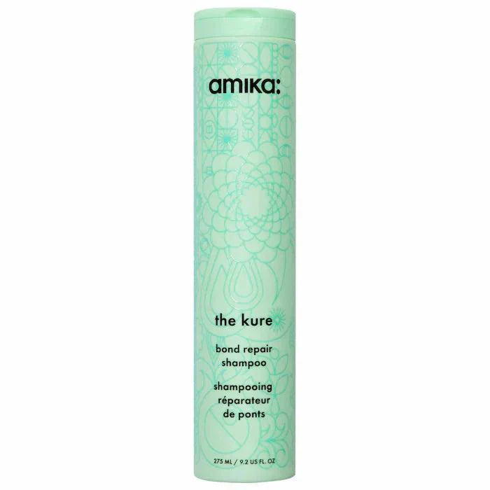 Amika The Kure Bond Repair Shampoo front bottle hair repair shampoo at Pasadena salon