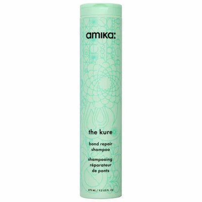 Amika The Kure Bond Repair Shampoo front bottle hair repair shampoo at Pasadena salon