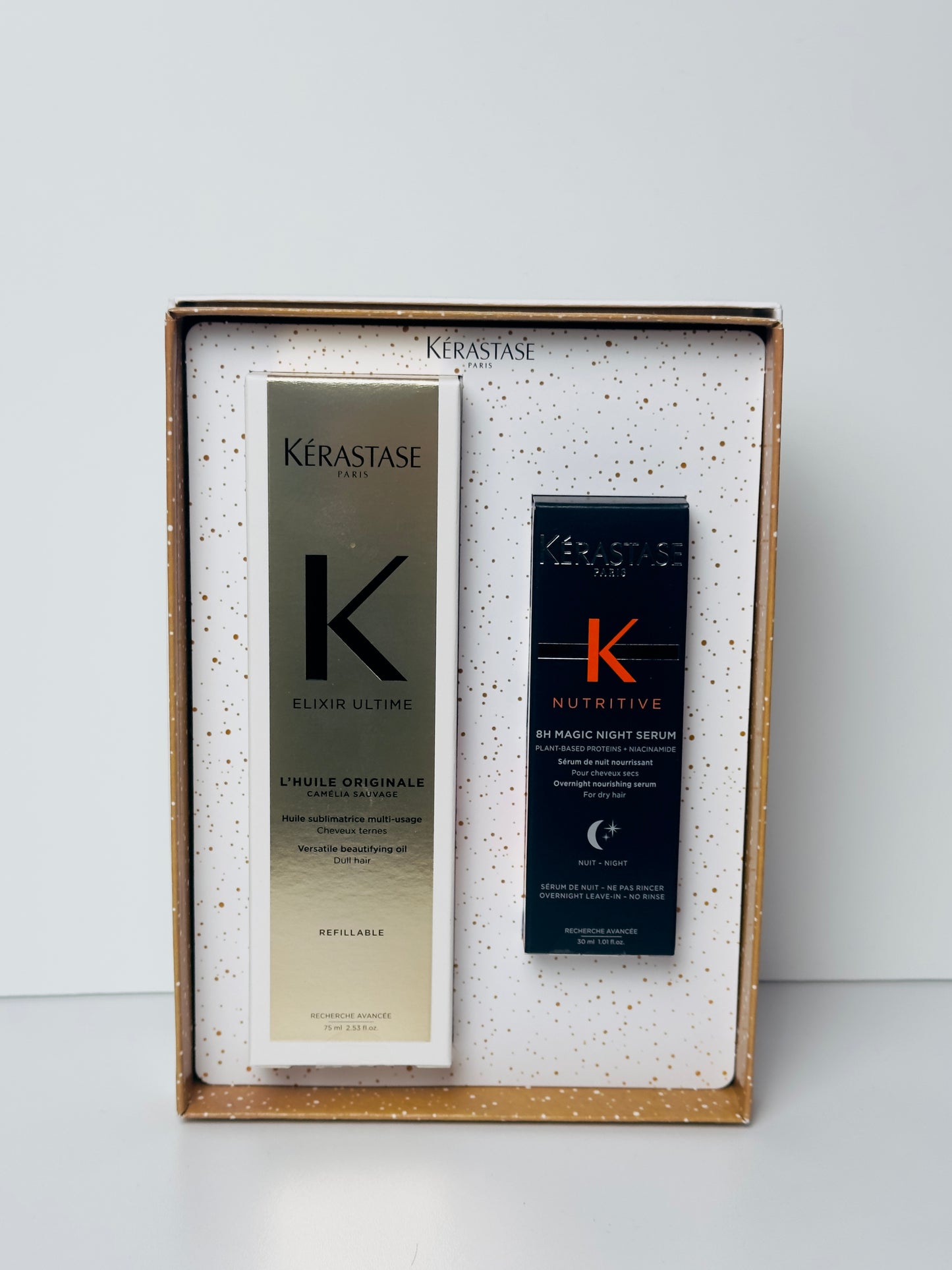 Kérastase Elixir Ultime Hair Oil & Nutritive 8h Magic Night Serum Luxury Duo Holiday Gift Set