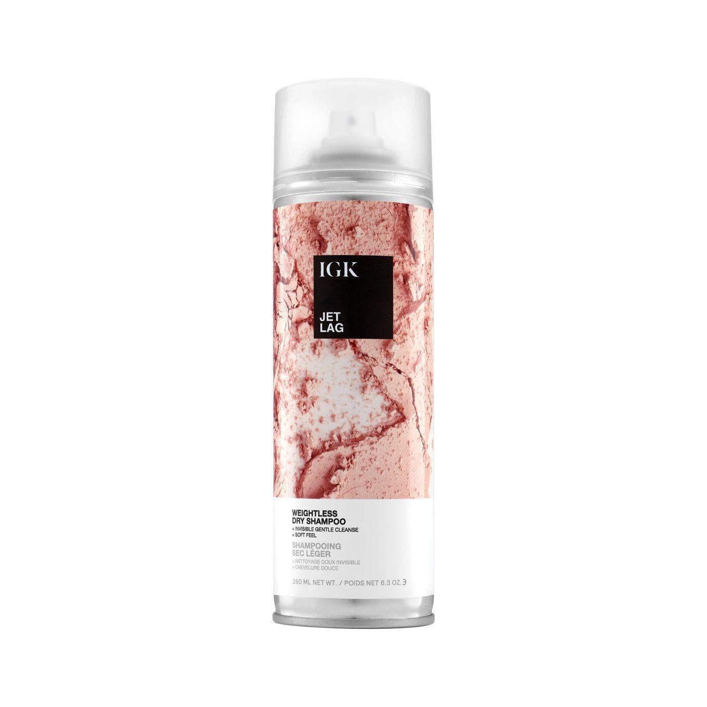 IGK Jet Lag Invisible Dry Shampoo 6.3 oz bottle for fresh hair Pasadena Aveda salon