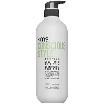 KMS Conscious Style Everyday Conditioner close up label at Bokaos Aveda Salon