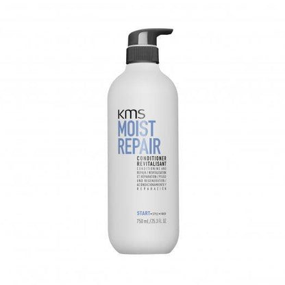 KMS Moist Repair Conditioner side label close up at Pasadena hair salon