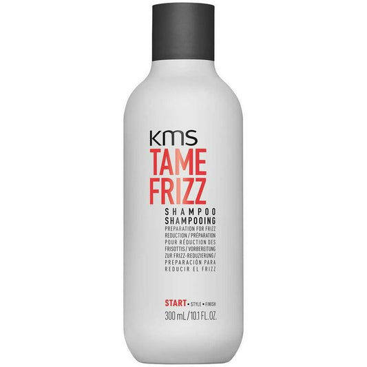 KMS Tame Frizz Shampoo 10.1 oz bottle for frizz control at Pasadena hair salon