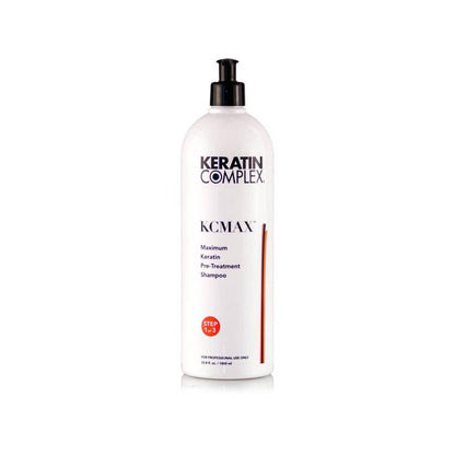 Keratin Complex KCMAX Pre-Treat Shampoo back label close up in Pasadena Aveda salon