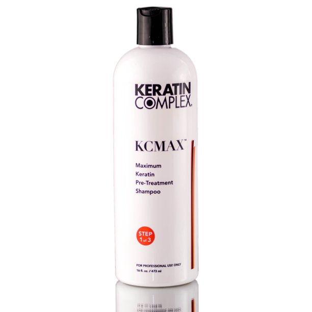 Keratin Complex KCMAX Pre-Treat Shampoo bottle front view at Pasadena hair salon