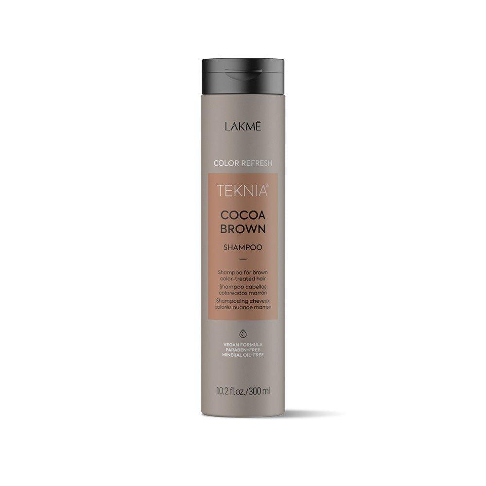 Lakme Teknia Cocoa Brown Refresh Shampoo 10.1oz bottle at Pasadena hair salon