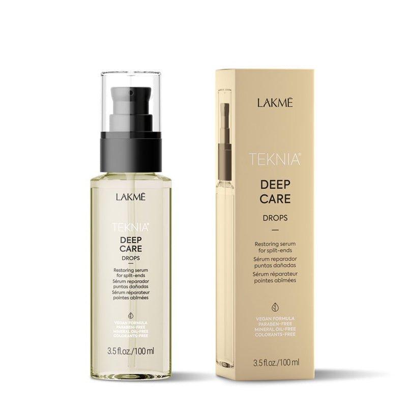 Lakme Teknia Deep Care Drops 3.4oz bottle at Bokaos Aveda Salon Pasadena