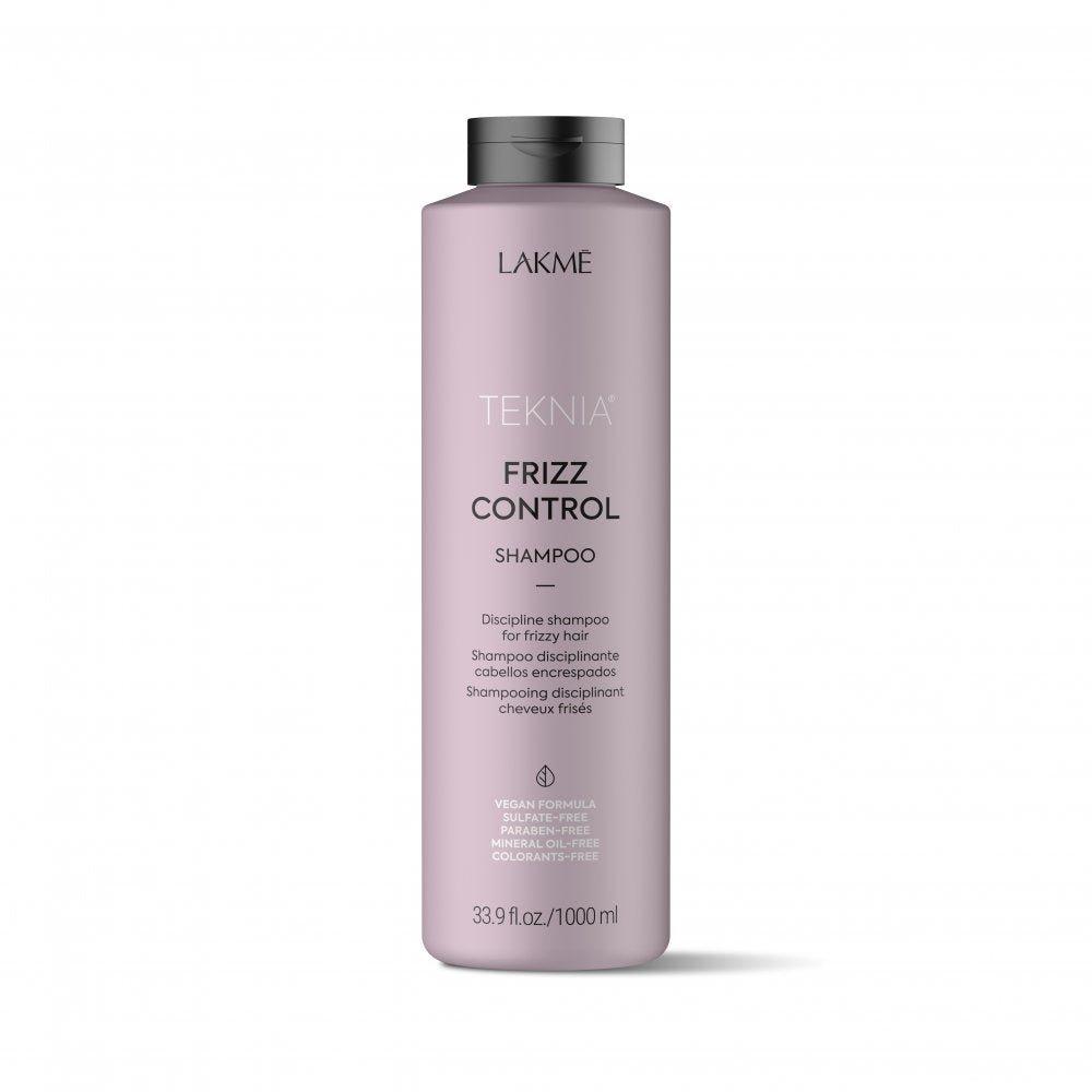 Lakme Teknia Frizz Control Shampoo label close up Pasadena hair care product