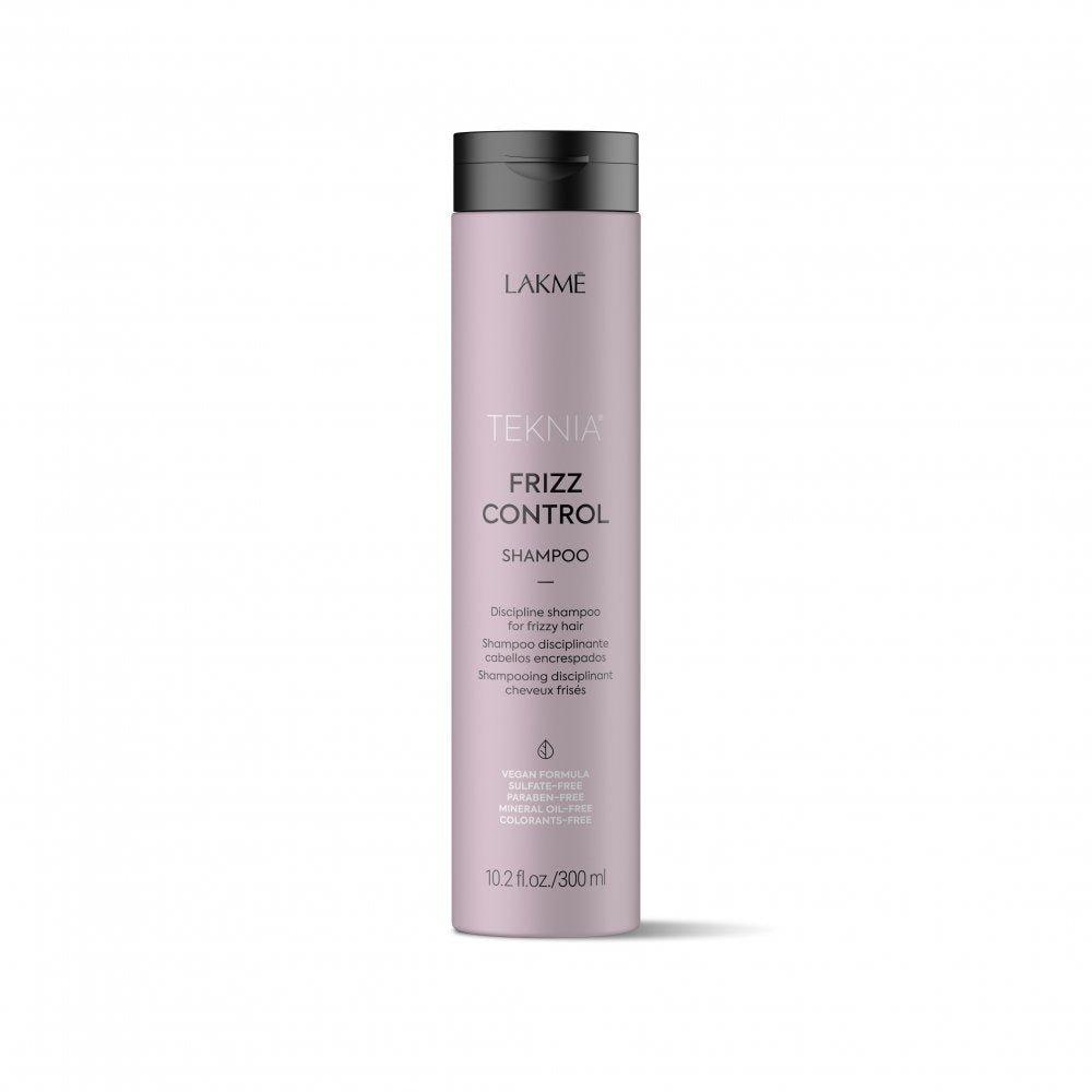 Lakme Teknia Frizz Control Shampoo front bottle at Pasadena Aveda hair salon