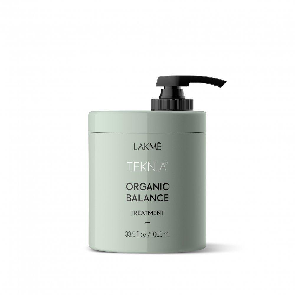 Lakme Teknia Organic Balance Treatment label close up in Pasadena hair salon