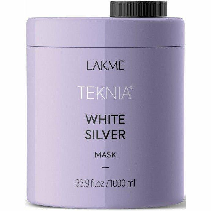 Lakme Teknia White Silver Mask label close up in Pasadena hair salon