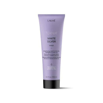 Lakme Teknia White Silver Mask front jar view at Pasadena Aveda salon