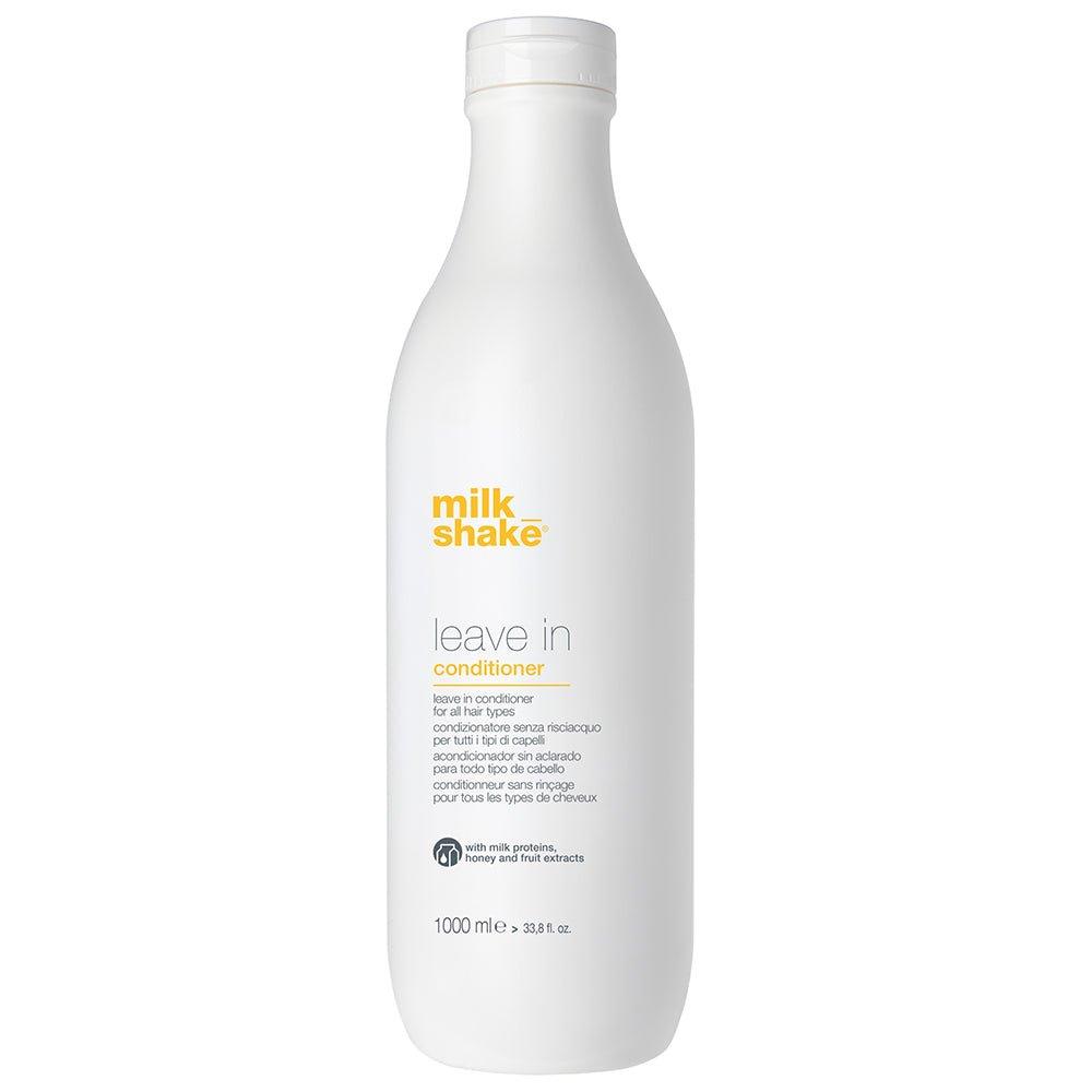 Milk Shake Leave In Conditioner back label detail shot at Pasadena Aveda hair salon