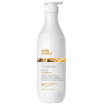 Milk Shake Moisture Plus Conditioner back label close-up at Pasadena hair salon