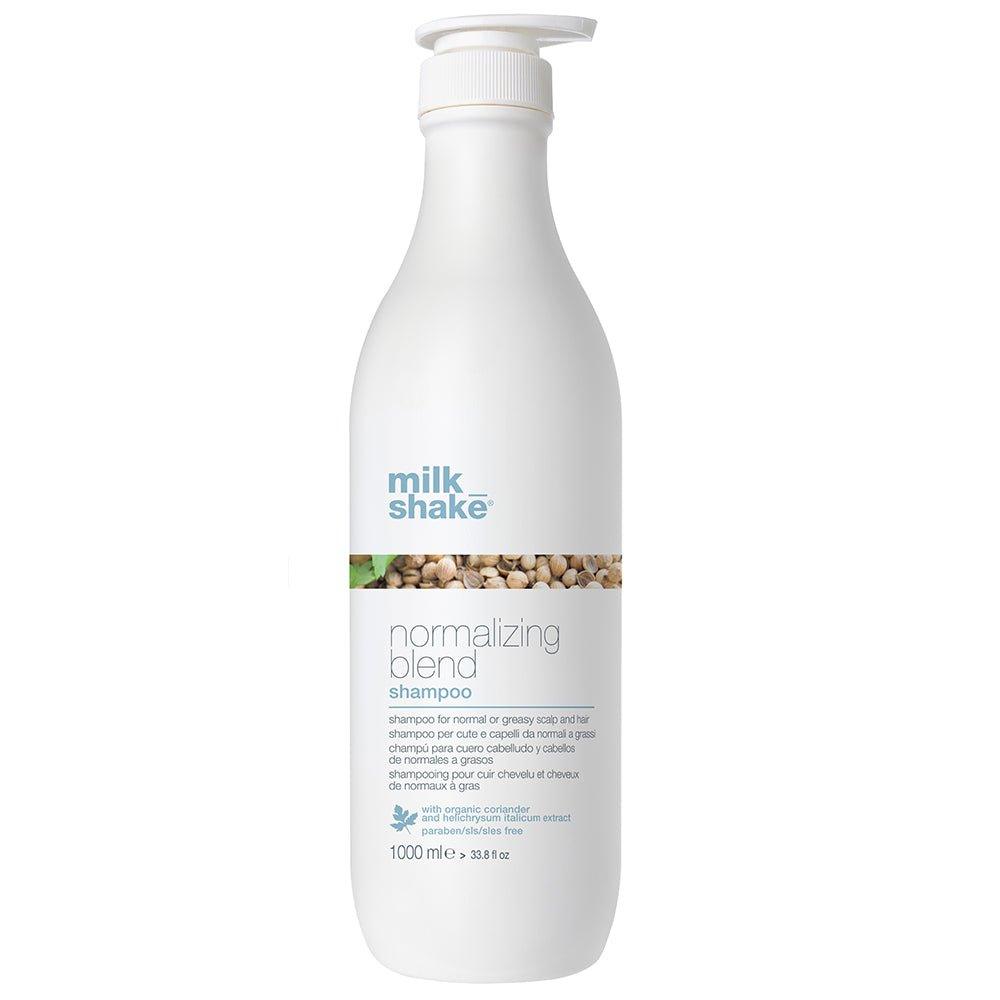 Milk Shake Normalizing Blend Shampoo back label detail at Pasadena Aveda salon