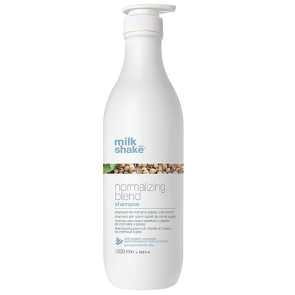 Milk Shake Normalizing Blend Shampoo back label detail at Pasadena Aveda salon