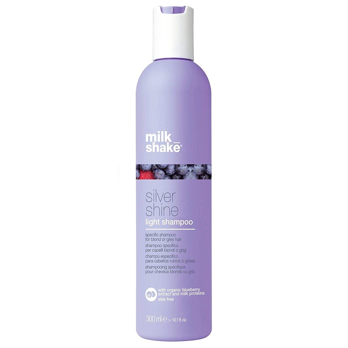 Milk Shake Silver Shine Light Shampoo front view for silver hair care Pasadena salon