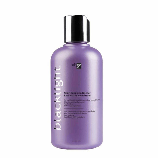Oligo Blacklight Nourishing Conditioner bottle for soft hair care at Pasadena Aveda salon