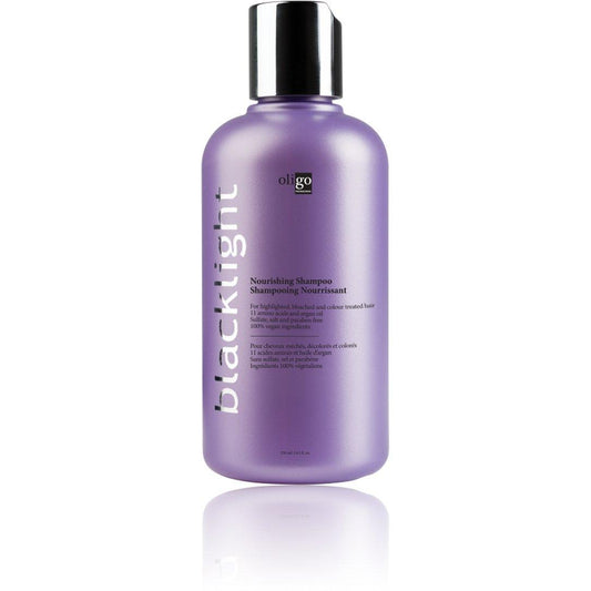 Oligo Blacklight Nourishing Shampoo bottle for gentle cleansing at Pasadena Aveda salon