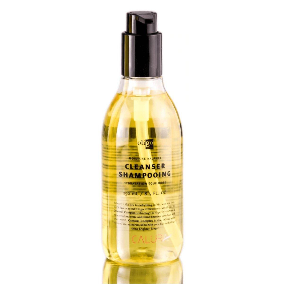 Oligo Moisture Balance Cleanser Shampoo bottle front view at Pasadena hair salon
