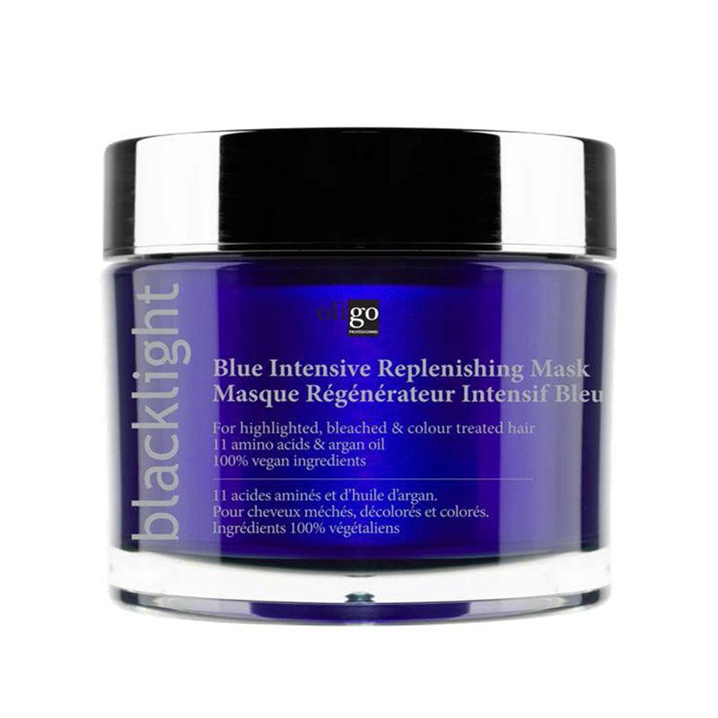 Oligo Blacklight Blue Intensive Replenishing Mask 6.8oz jar for deep hair hydration at Pasadena Aveda salon