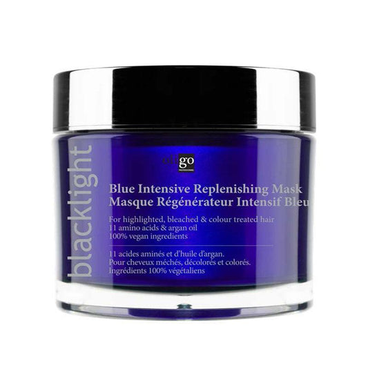 Oligo Blacklight Blue Intensive Replenishing Mask 6.8oz jar for deep hair hydration at Pasadena Aveda salon