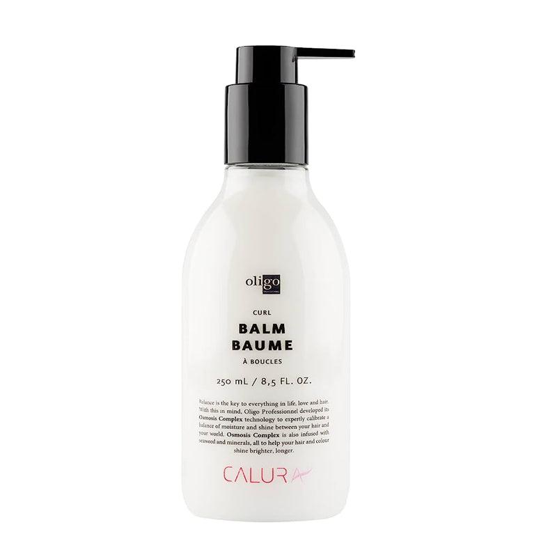 Oligo Curl Balm 8.5oz jar front label shot at Pasadena Aveda salon