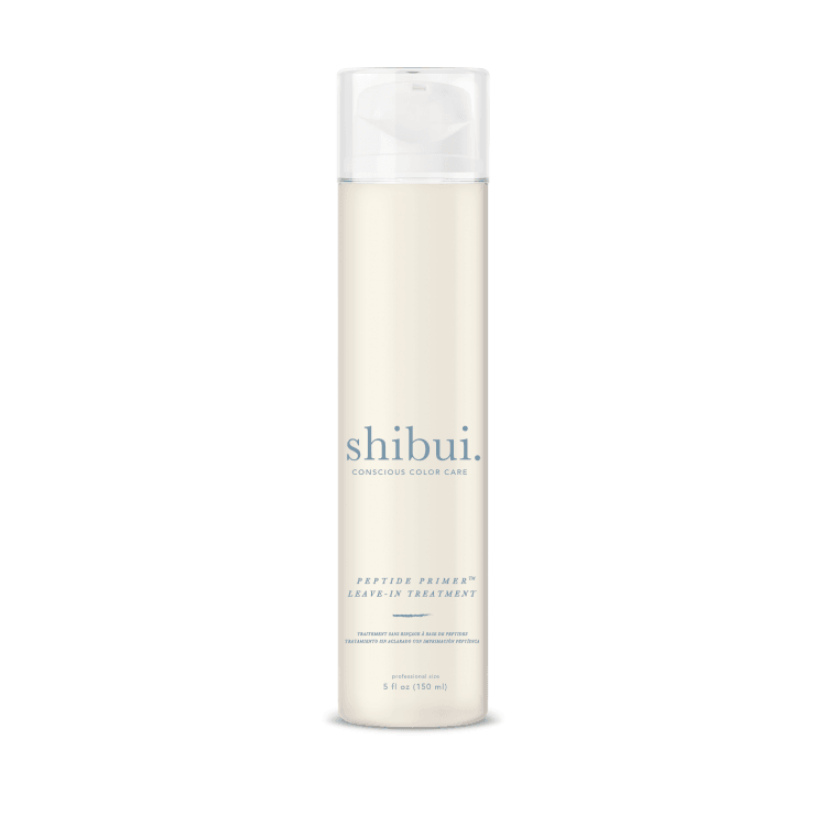 Shibui Peptide Primer Leave-In Treatment back label close up at Pasadena hair salon