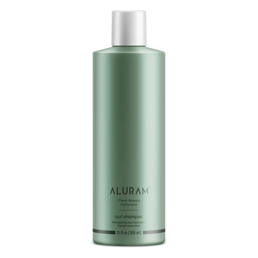 Aluram Curl Shampoo bottle front view for curly hair Pasadena Aveda salon