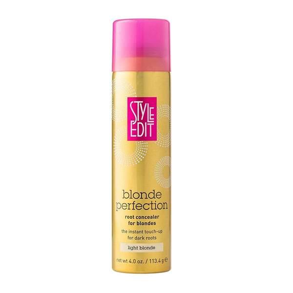 Style Edit Blonde Perfection Root Concealer 4oz side view bottle at Pasadena hair salon