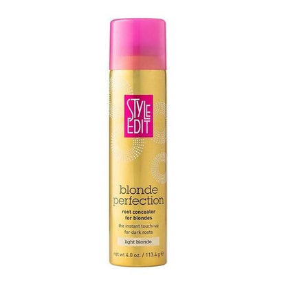 Style Edit Blonde Perfection Root Concealer 4oz side view bottle at Pasadena hair salon