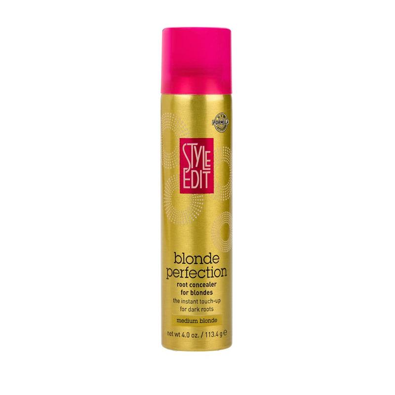 Style Edit Blonde Perfection Root Concealer 4oz front view bottle at Pasadena salon