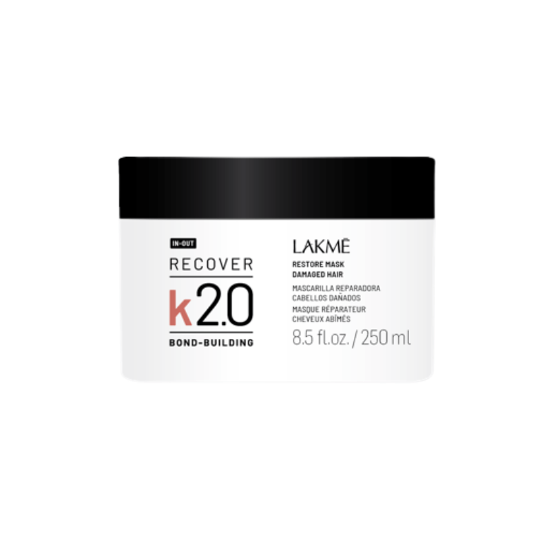 Lakme K 2.0 Restore Mask 8.5oz jar for intensive hair repair at Pasadena hair salon