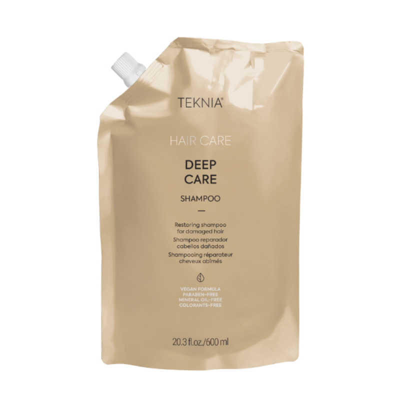 Lakme Deep Care Shampoo 20.3oz refill pouch for intensive care at Pasadena Aveda salon