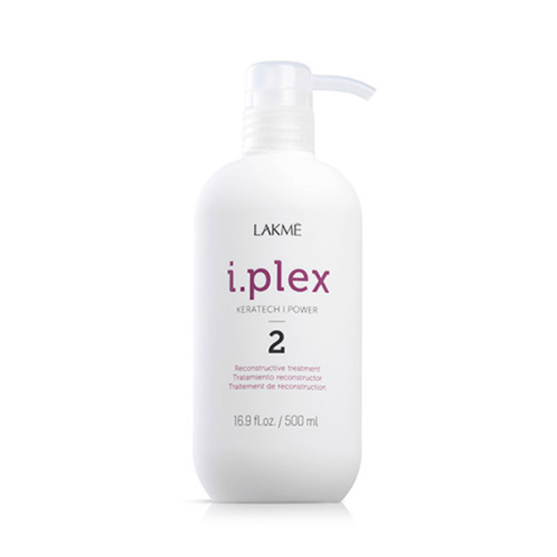 Lakme I Plex 2 Keratech I Power 16.9oz bottle front view for hair repair at Pasadena Aveda salon