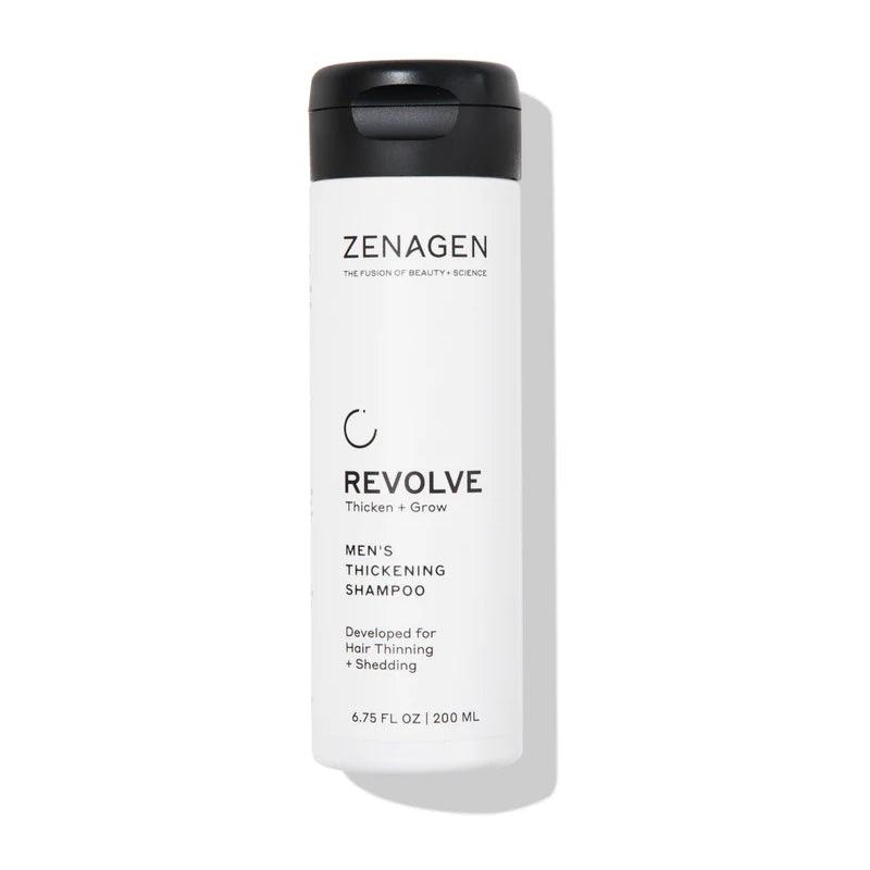 Zenagen Revolve Mens Thickening Shampoo bottle front view hair care Pasadena salon