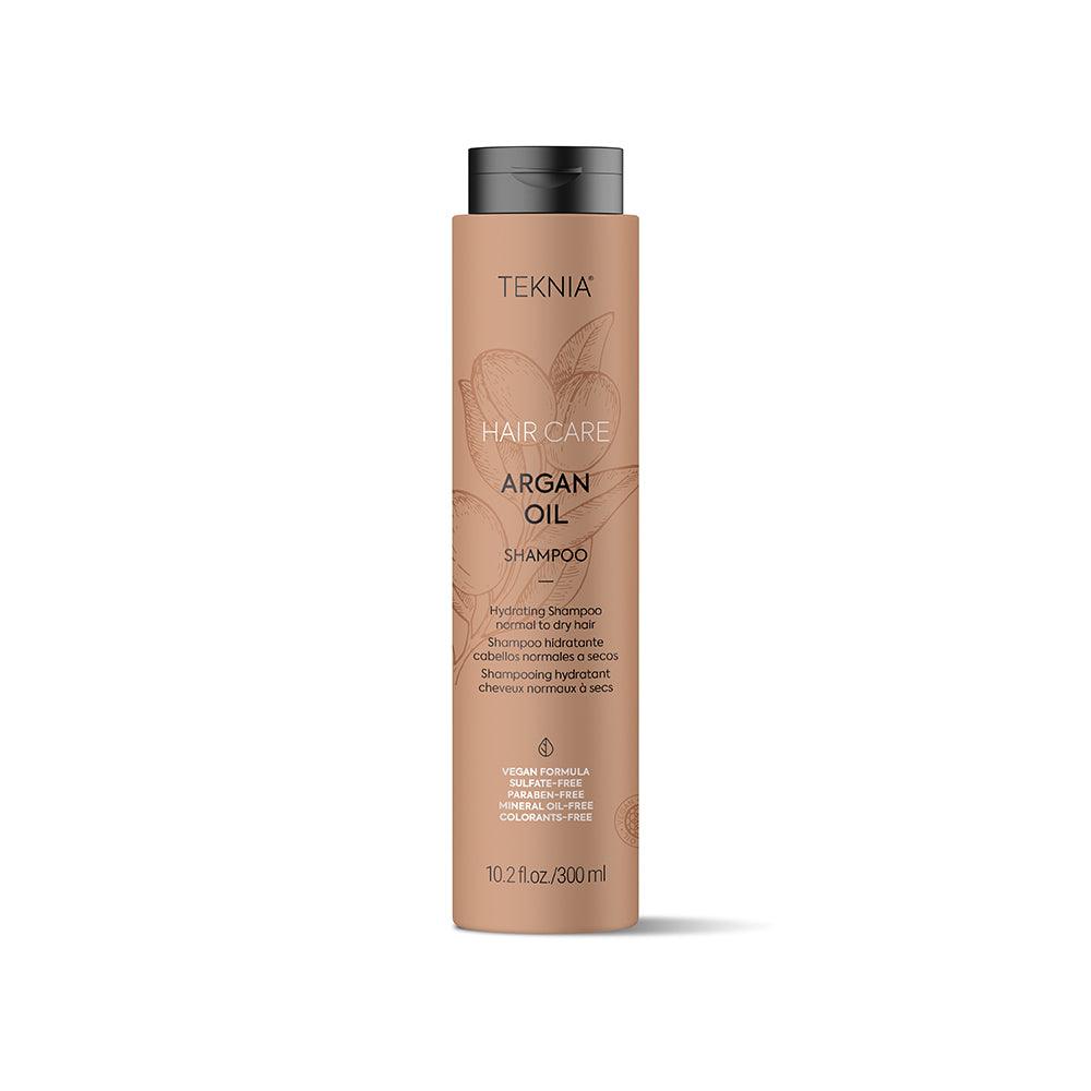 Lakme Teknia Argan Oil Shampoo front bottle at Pasadena Aveda hair salon