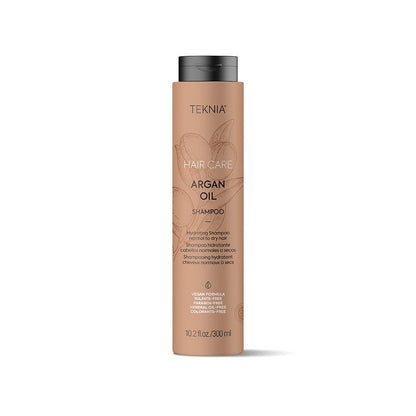 Lakme Teknia Argan Oil Shampoo front bottle at Pasadena Aveda hair salon