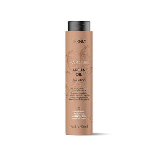 Lakme Teknia Argan Oil Shampoo front bottle at Pasadena Aveda hair salon