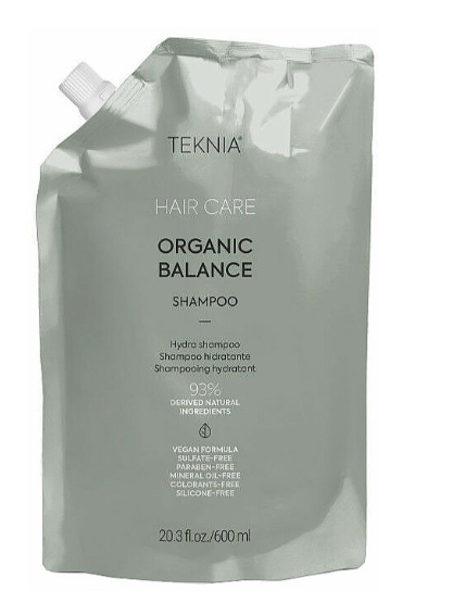 Lakme Teknia Organic Balance Shampoo back label close up in Pasadena hair salon