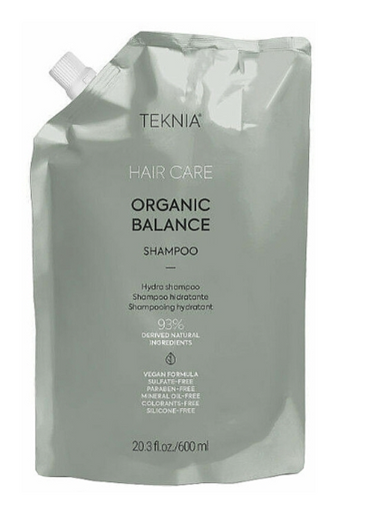 Lakme Teknia Organic Balance Shampoo back label close up in Pasadena hair salon
