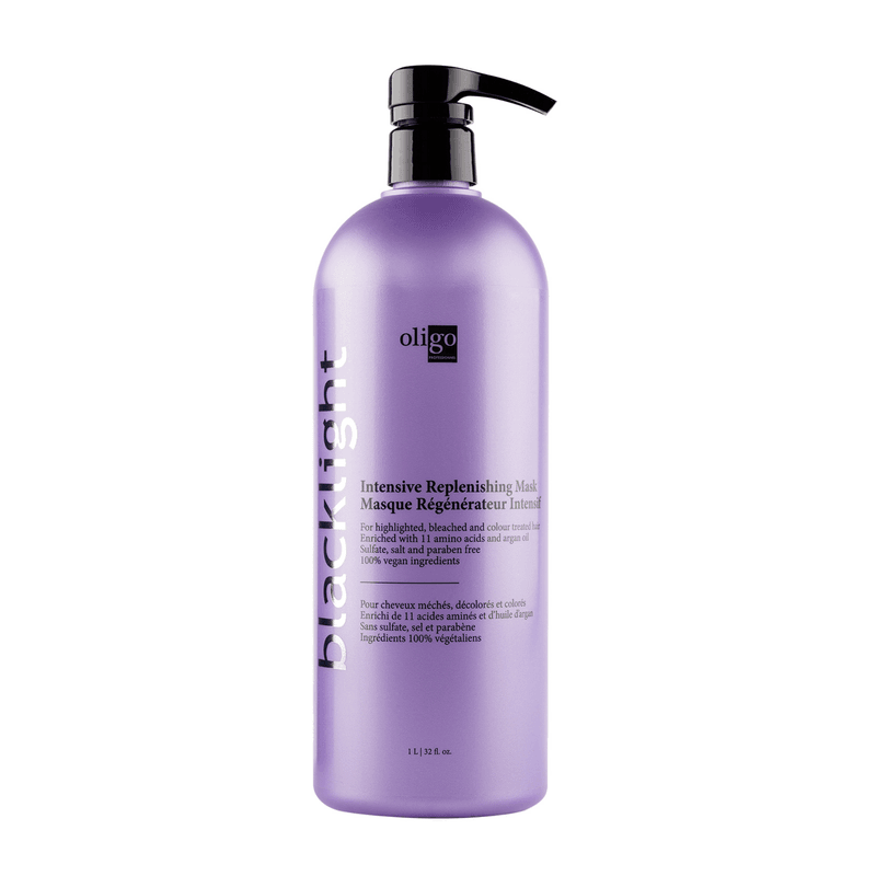 Oligo Blacklight Intensive Replenishing Mask close up texture shot at Pasadena Aveda salon
