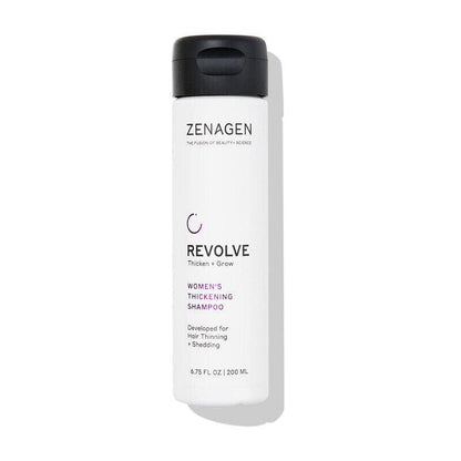 Zenagen Revolve Womens Thickening Shampoo bottle front view hair care Pasadena salon