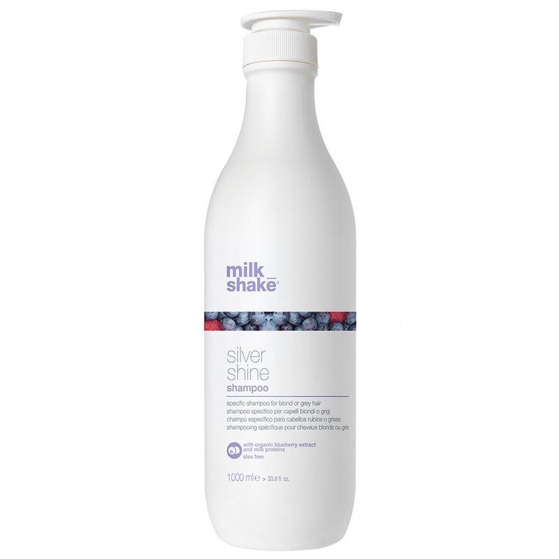 Milk Shake Silver Shine Shampoo side angle for hair care Pasadena Aveda salon