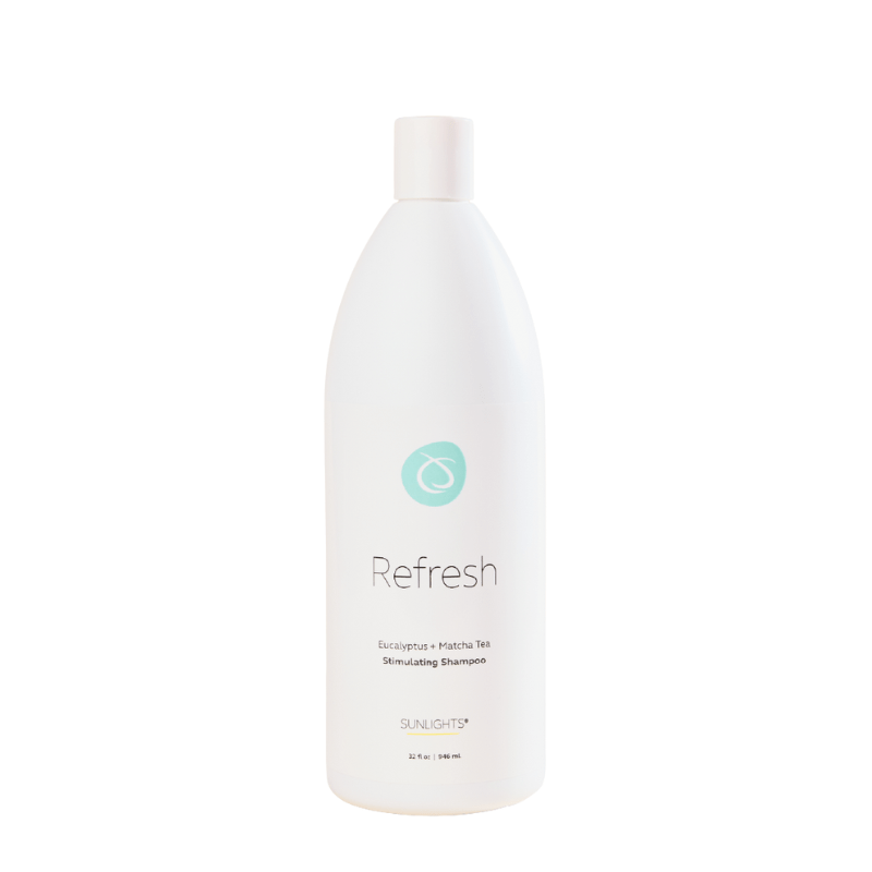 Sunlights Refresh Stimulating Shampoo 32oz bottle hair care product at Pasadena Aveda salon